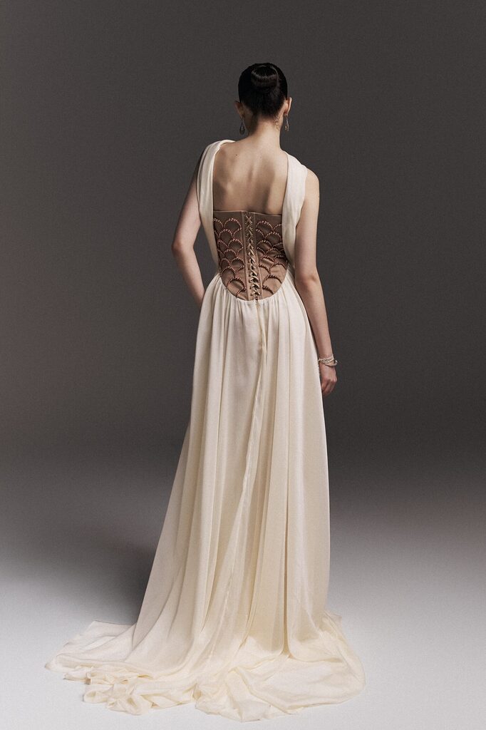 Callista Strapless Beaded Long Dress