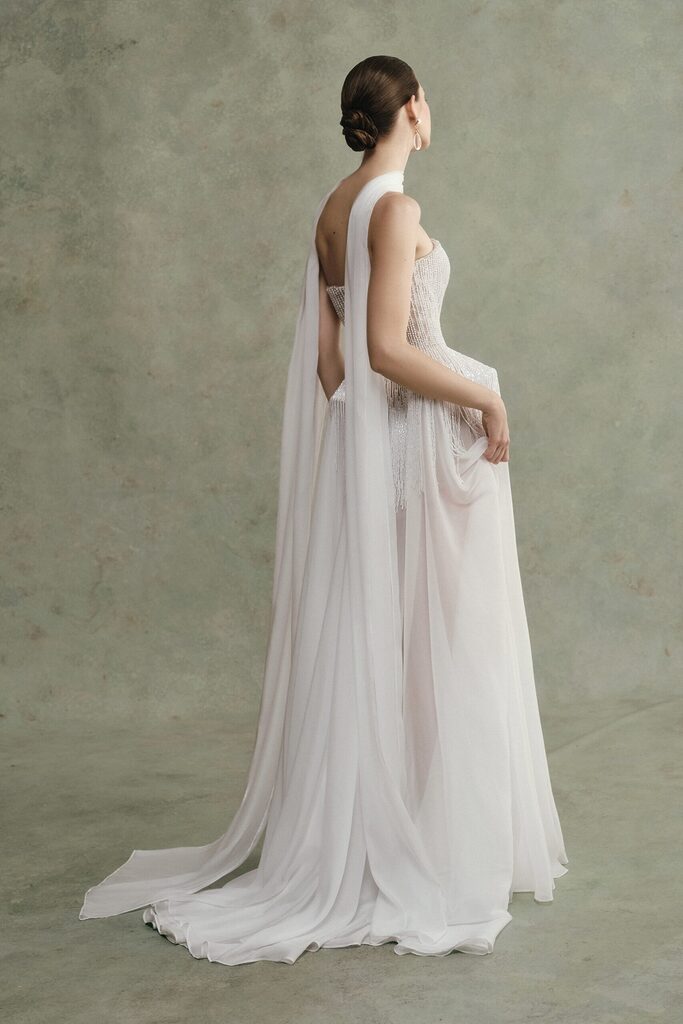 Elysian Strapless Beaded Long Dress