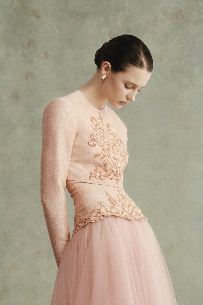Peony Beaded Embroidered Top
