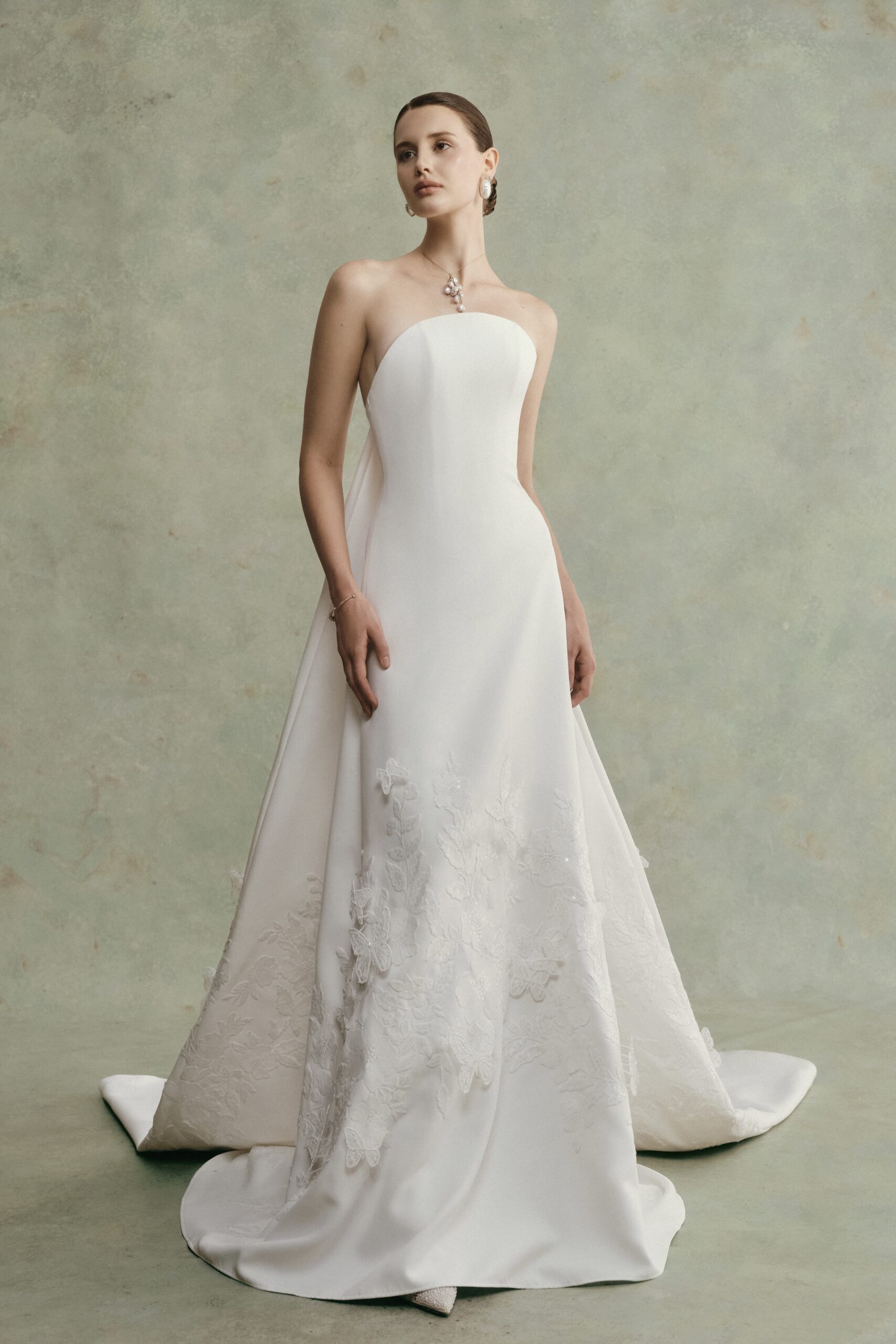 Seraphine Strapless Embroidered Long Dress