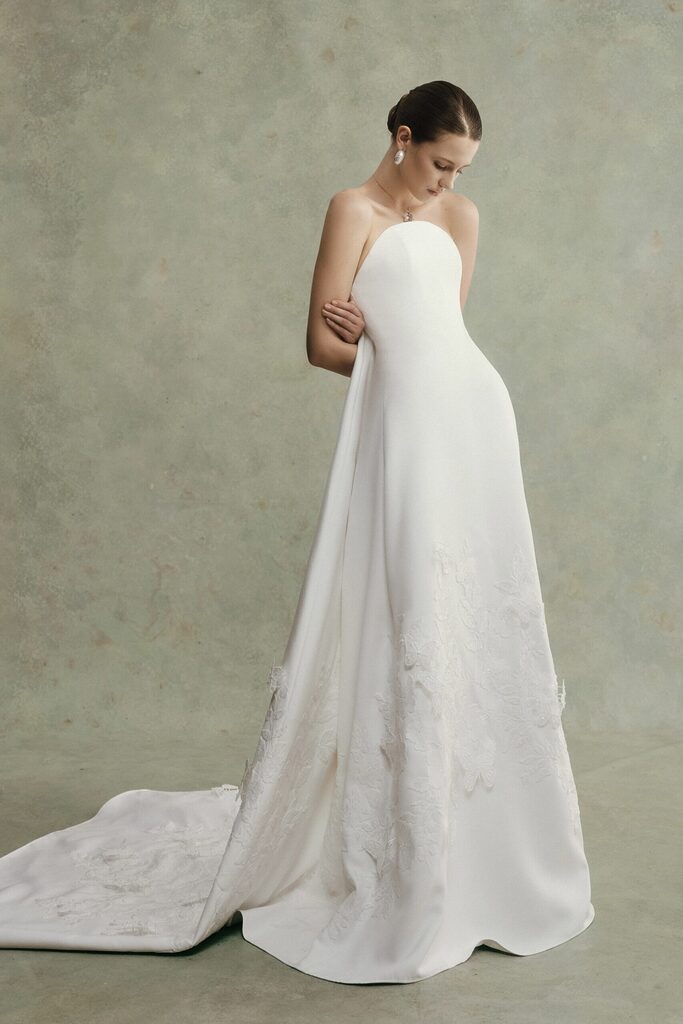 Seraphine Strapless Embroidered Long Dress