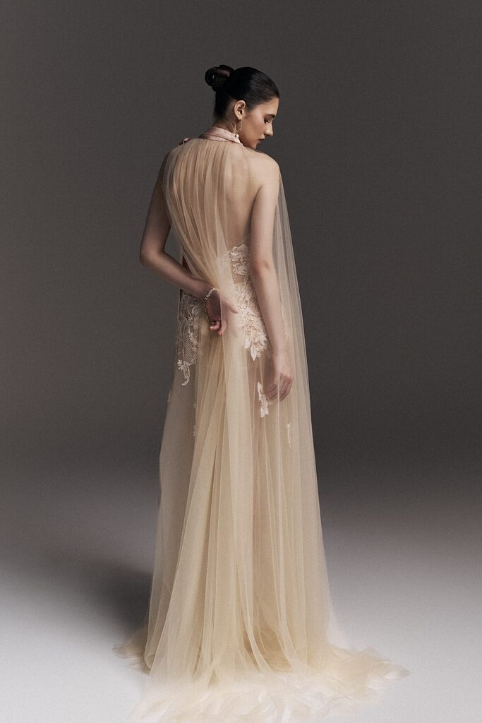 Vanessa Halter Beaded Long Dress