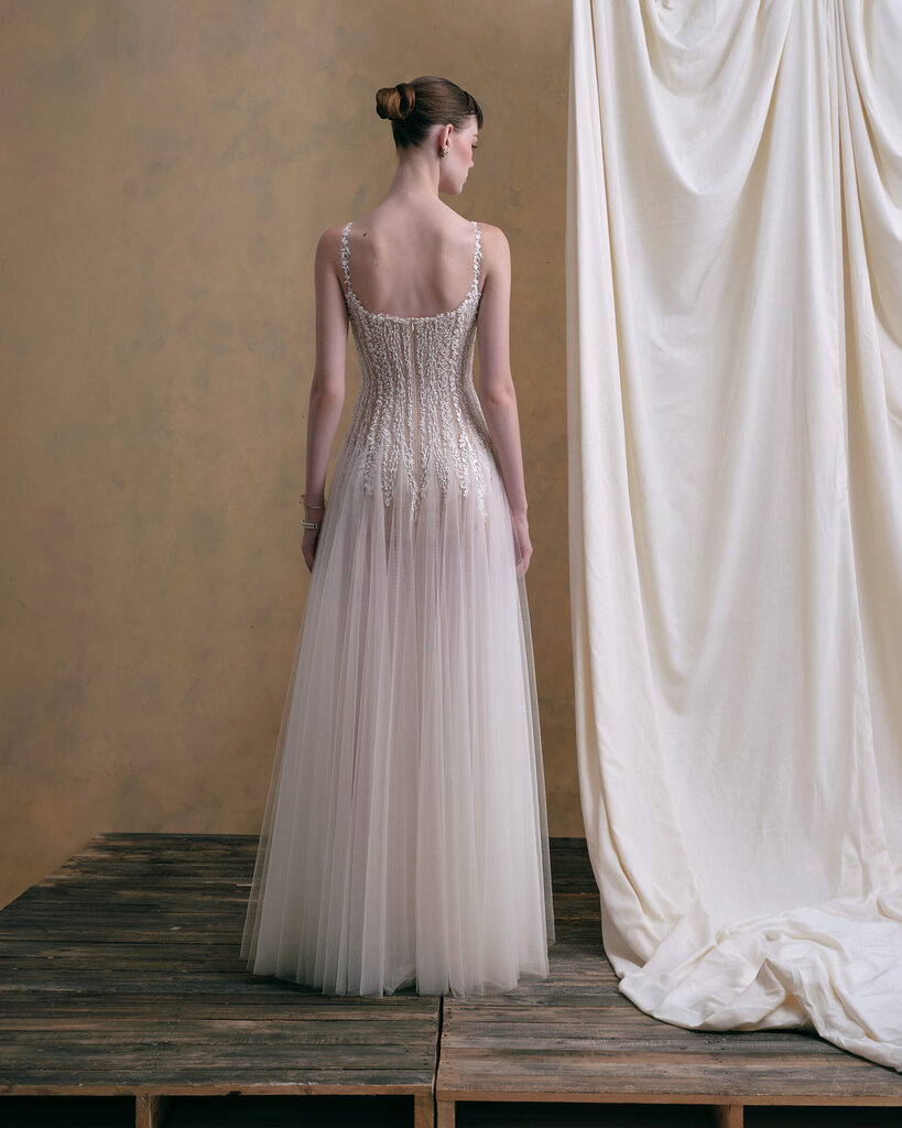 Lucienne Embroidery Tulle Long Dress
