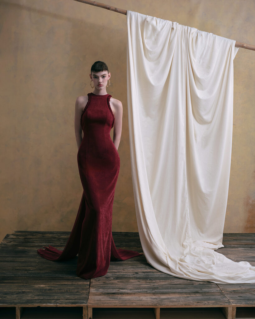 Valentina Halter Long Dress