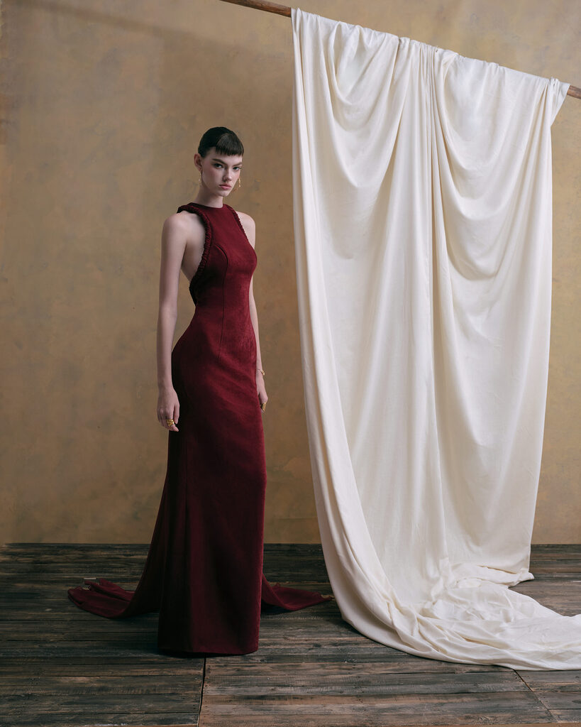 Valentina Halter Long Dress