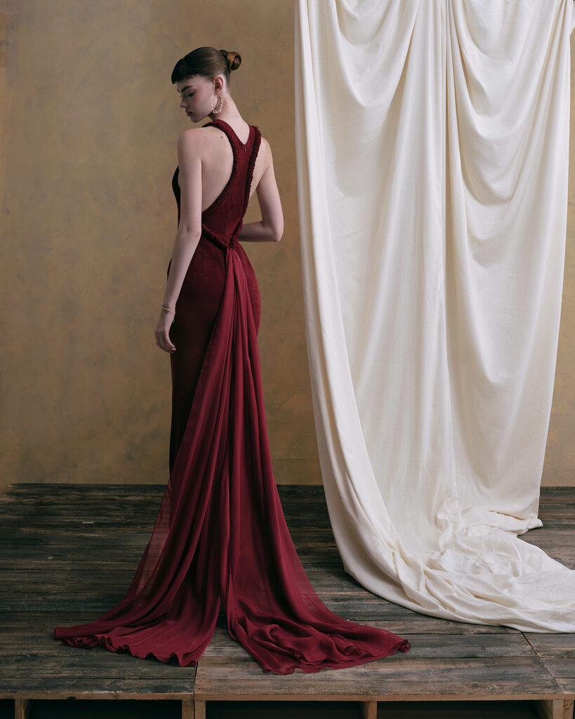 Valentina Halter Long Dress